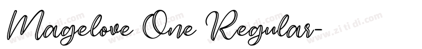 Magelove One Regular字体转换